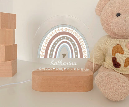 LED Nachtlicht Kinder personalisiert "New Rainbow"