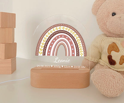 LED Nachtlicht Kinder personalisiert "New Rainbow"